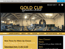 Tablet Screenshot of goldcupgymnastics.com